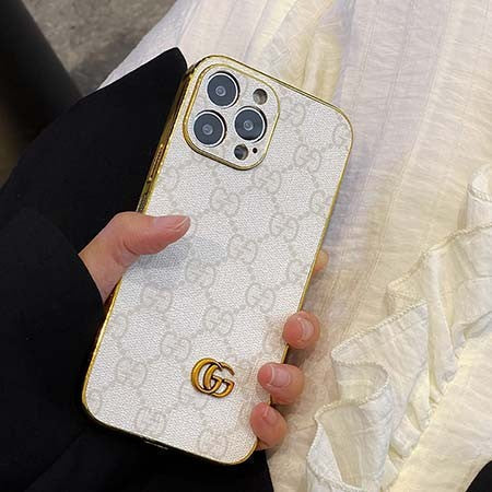 GG Supreme Navy Monogram Leather Case for iPhone 13-18 Pro & Pro Max