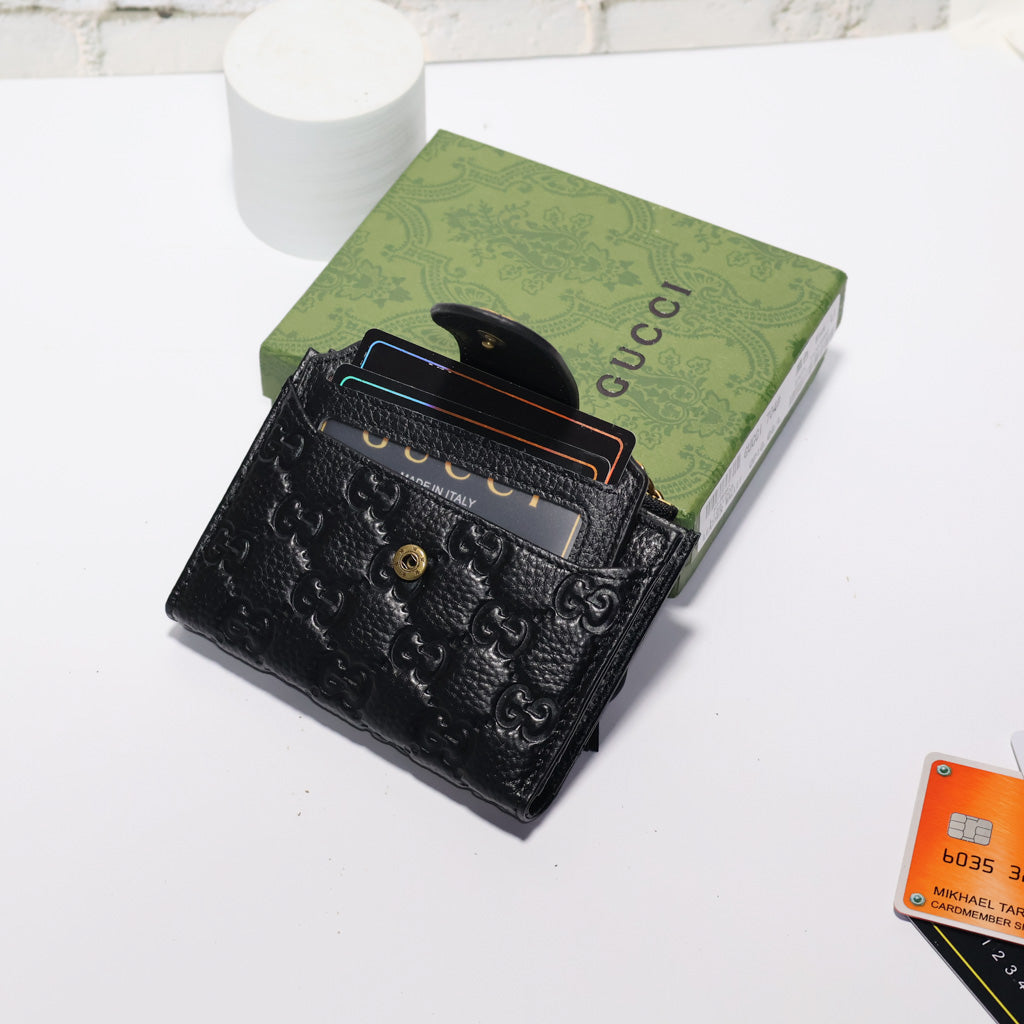 Mens Gucci Wallet Black Genuine Leather