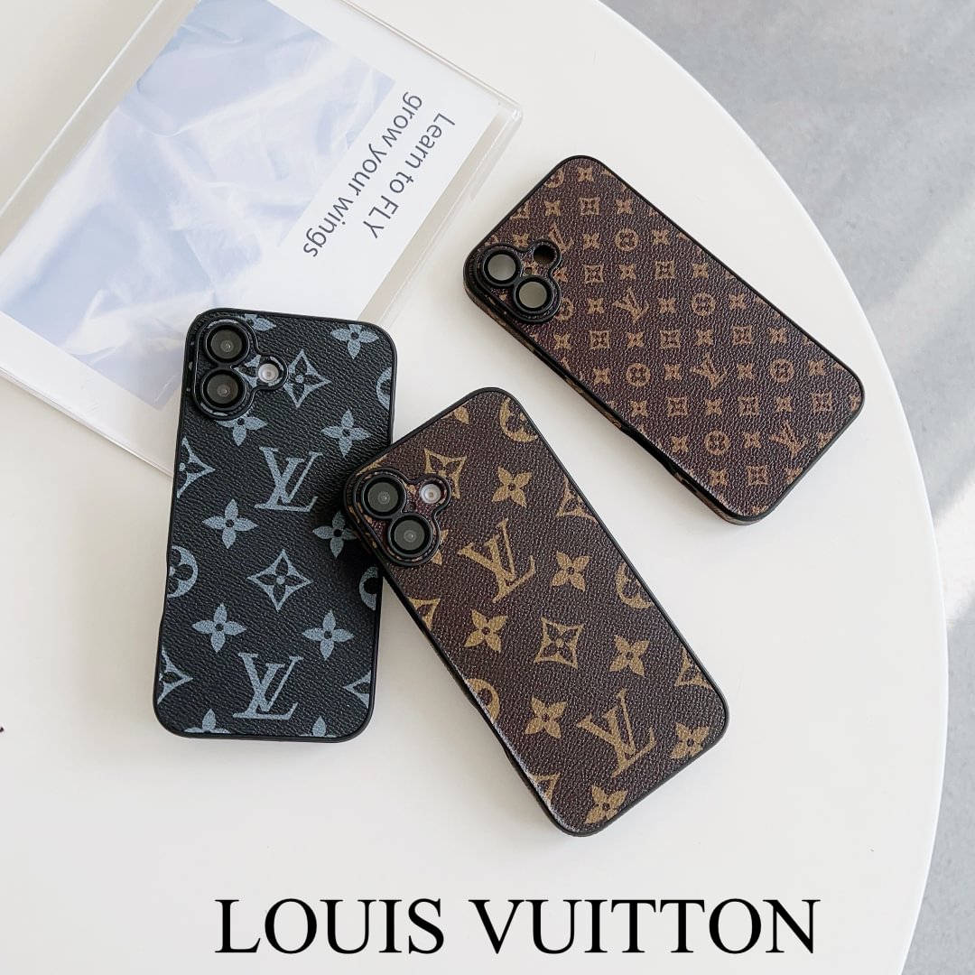 Louis Vuitton Case inspired classic leather for iPhone 13-18 Pro & Pro Max