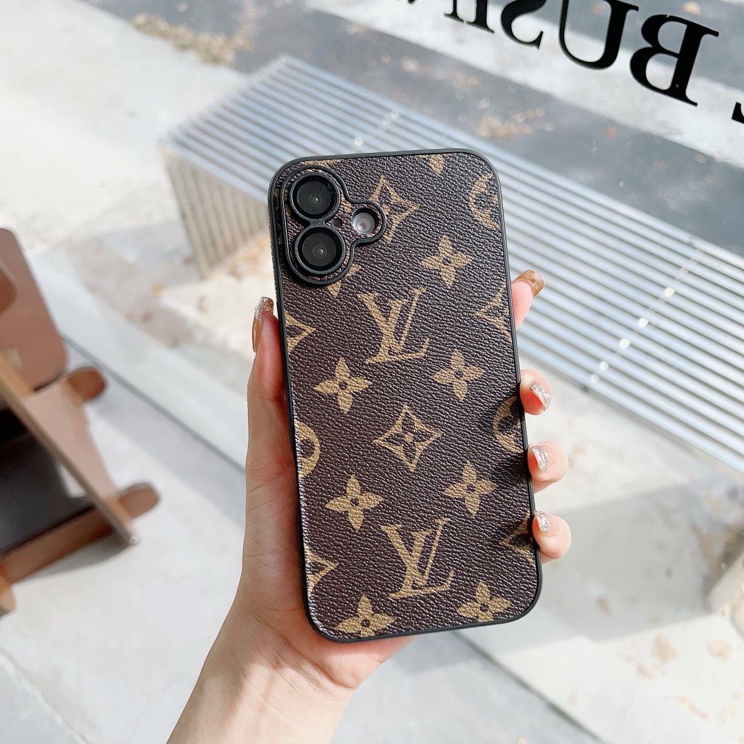 Louis Vuitton Case inspired classic leather for iPhone 13-18 Pro & Pro Max