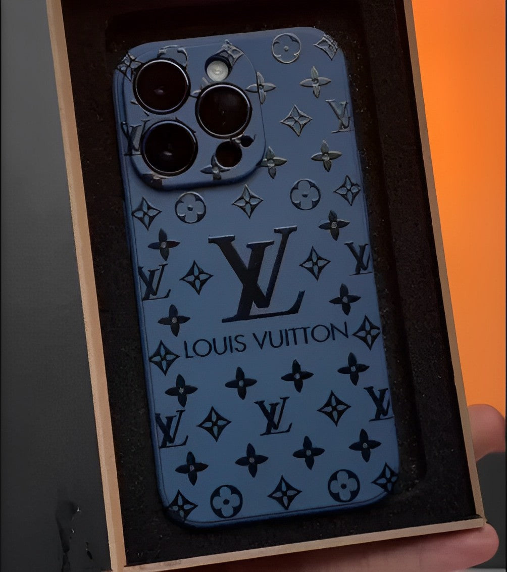 Premium Monogram Leather Case for iPhone 12-18 Pro & Pro Max