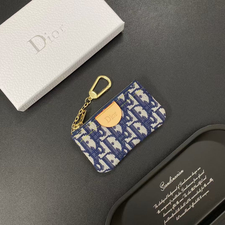 Chic Monogram Mini Pouches with Keychain Clips