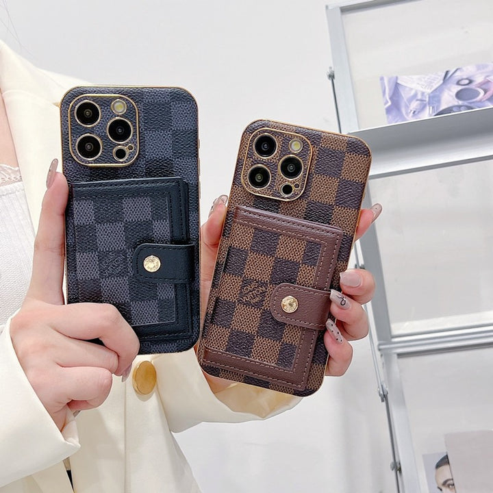 Luxury Classic Case with Card holder for iPhone 12-18 Pro & Pro Max