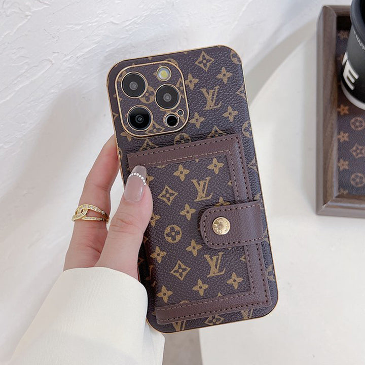 Luxury Classic Case with Card holder for iPhone 12-18 Pro & Pro Max