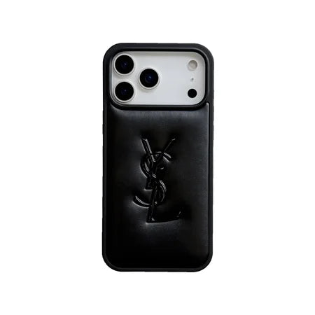 Luxury YSL Leather Phone Case for iPhone 13-18 Pro & Pro Max