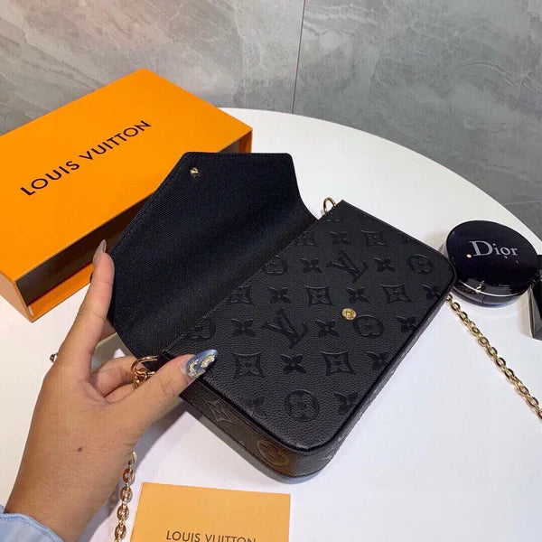 Luxury Louis Vuitton Monogram Shoulder Black Bag