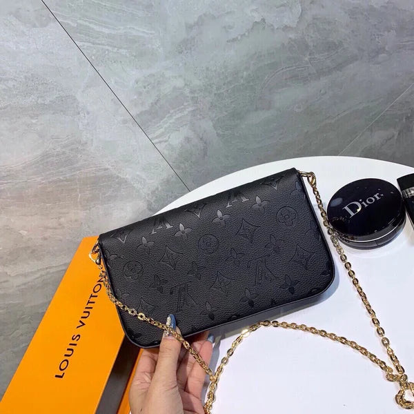 Luxury Louis Vuitton Monogram Shoulder Black Bag