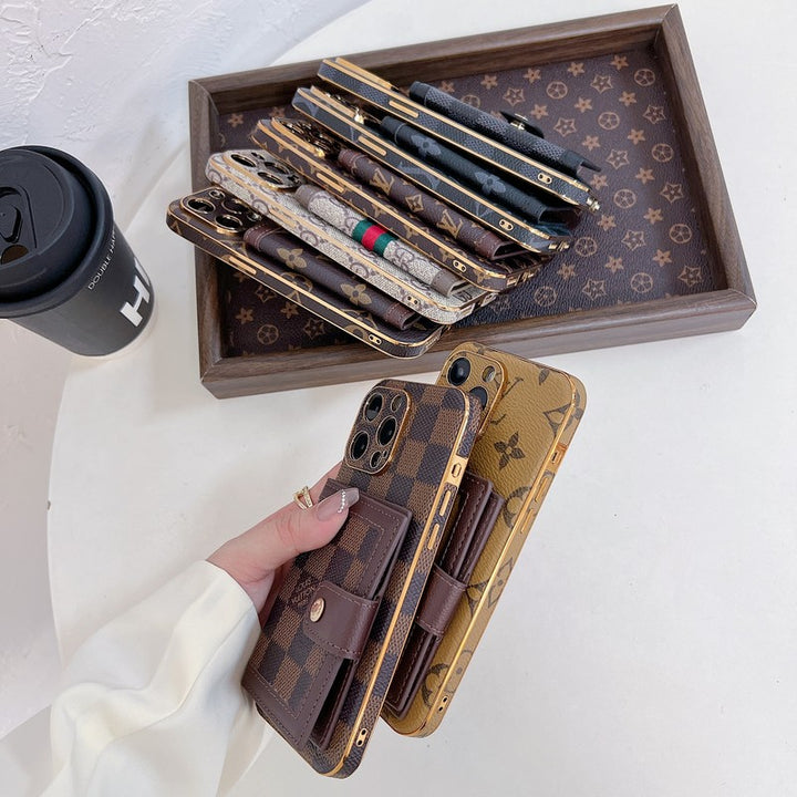 Luxury Classic Case with Card holder for iPhone 12-18 Pro & Pro Max