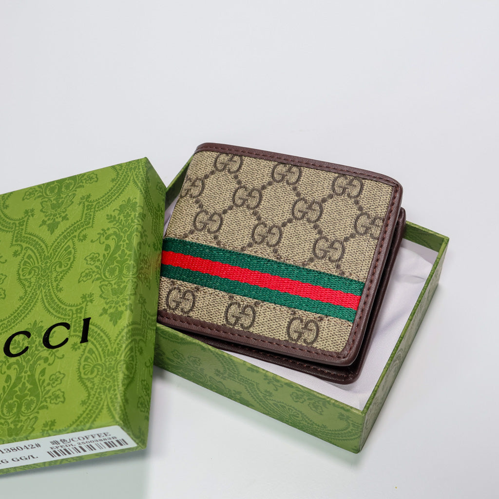 Luxury Bi Fold Web Stripe Wallet