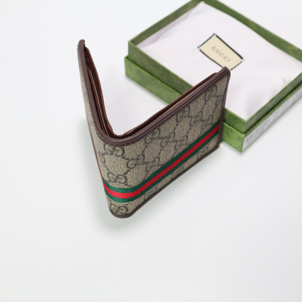 Luxury Bi Fold Web Stripe Wallet