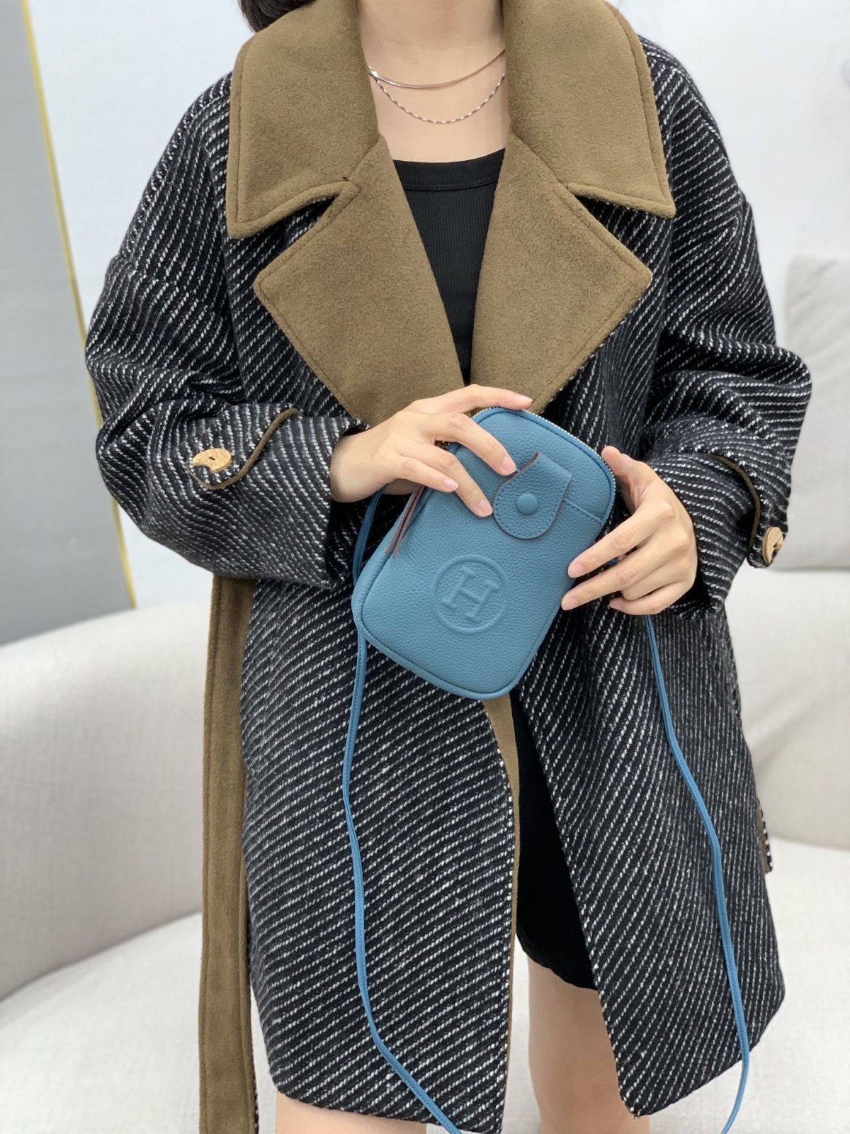Hermes Calfskin Crossbody Bag