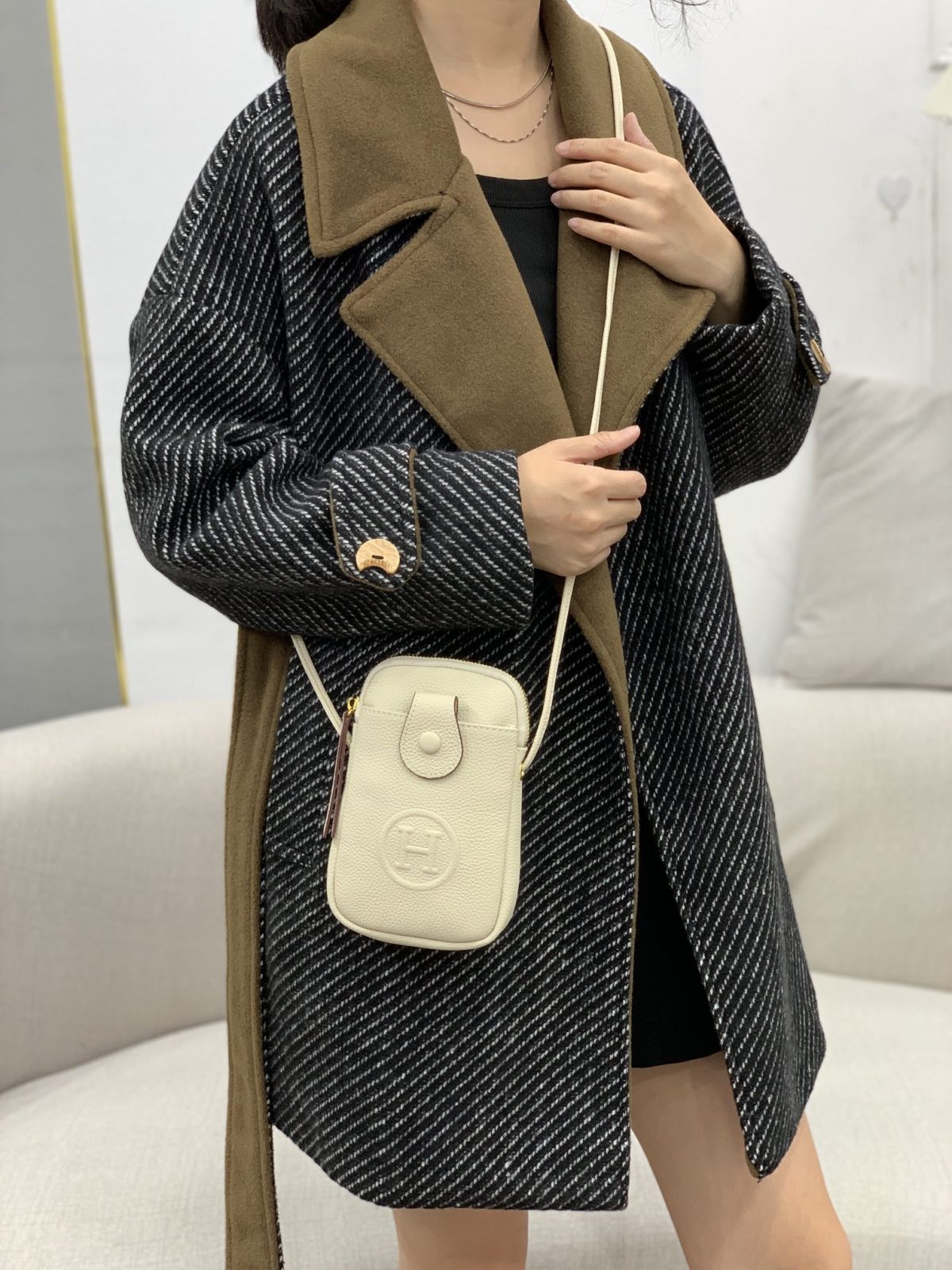 Hermes Calfskin Crossbody Bag