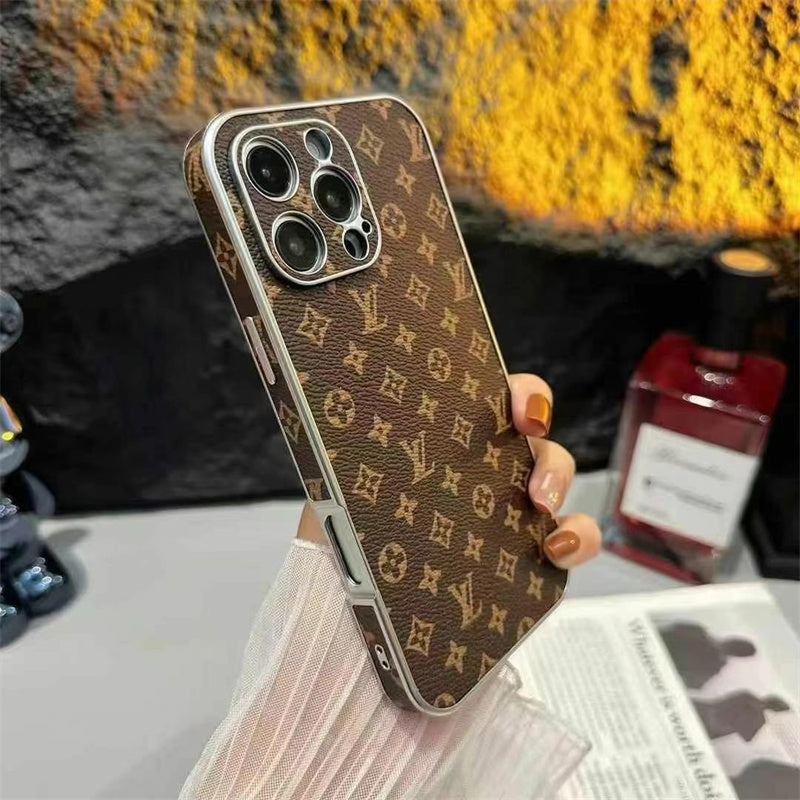 Luxury LV Leather iPhone Case