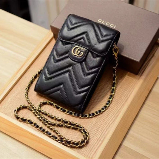 Elegant genuine leather crossbody bag