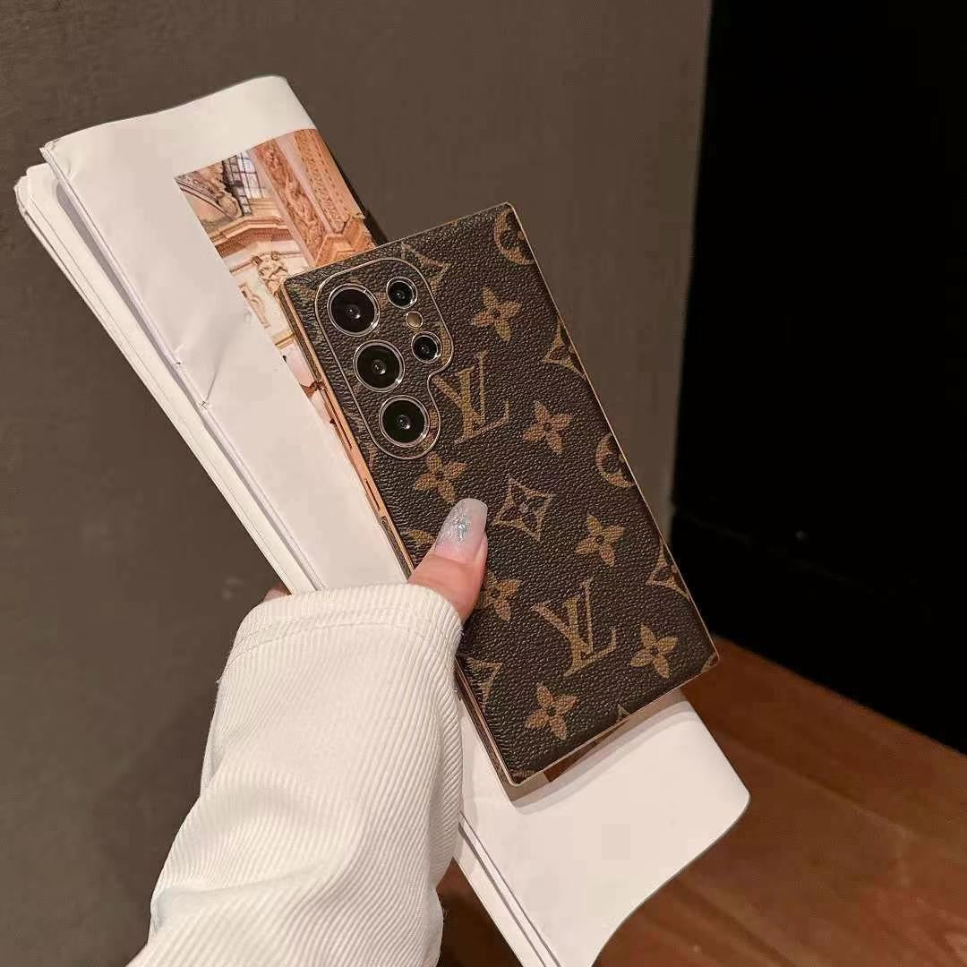 Luxury Monogram Square Trunk Case for Samsung Galaxy S22-S25