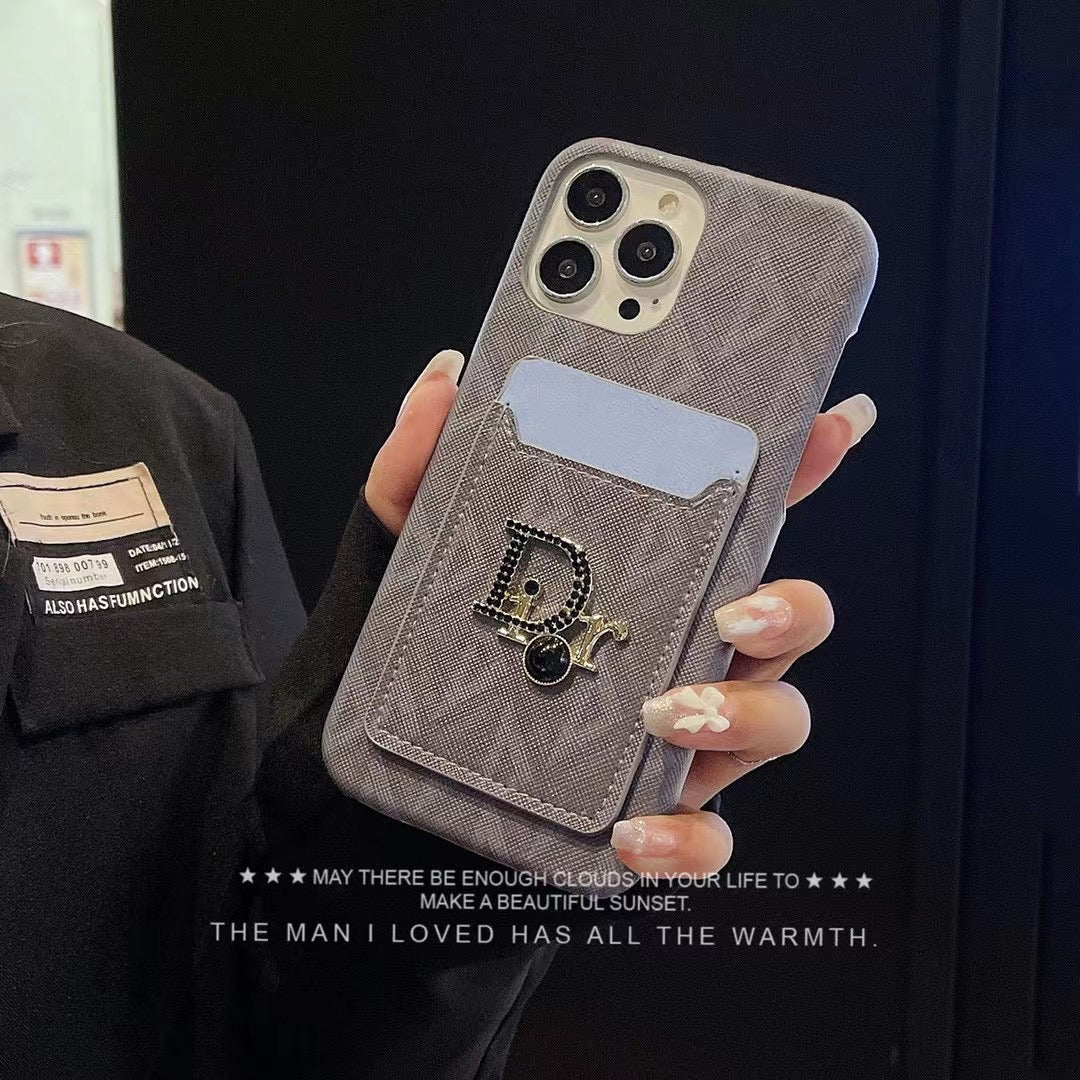 Luxury iPhone Case with Card Holder for iPhone 12-18 Pro & Pro Max
