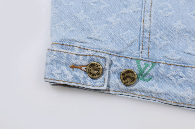 LVC020   New high-quality spring and autumn men'sand women’s jacket denim jacket clothes