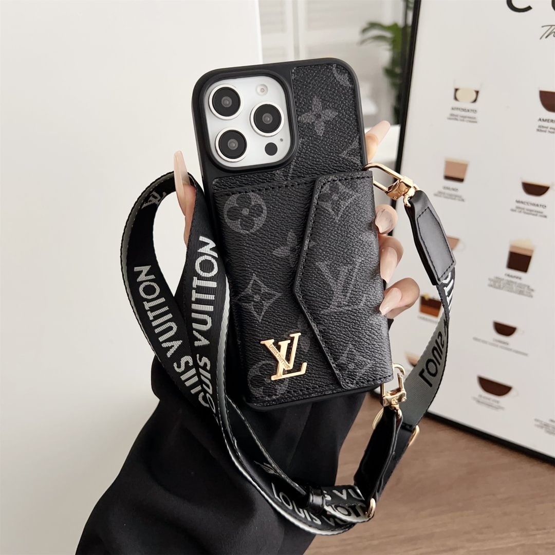 Crossbody Wallet Accordion Leather Card Holder Case for iPhone 13-18 Pro & Pro Max