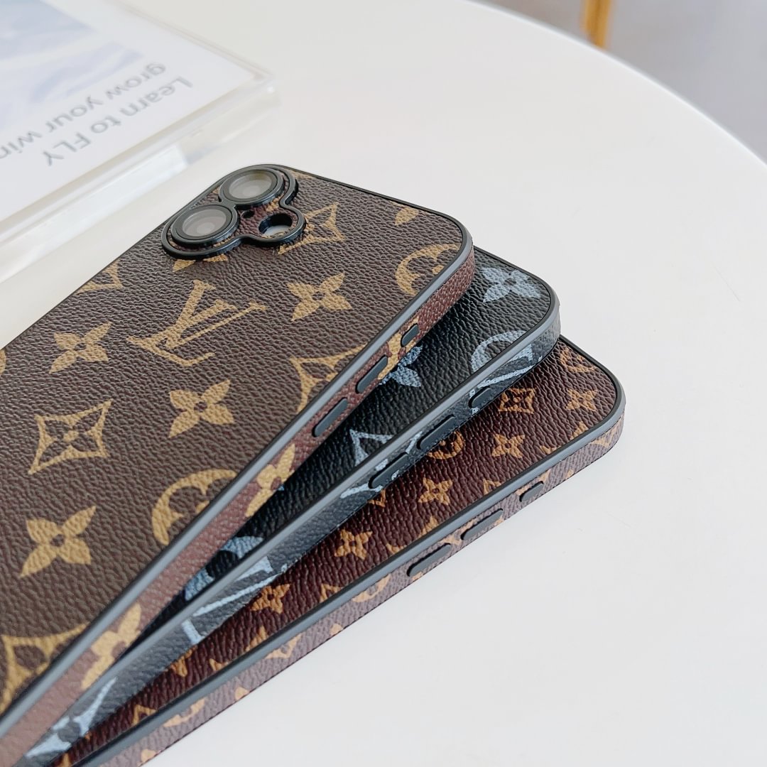 Louis Vuitton Case inspired classic leather for iPhone 13-18 Pro & Pro Max