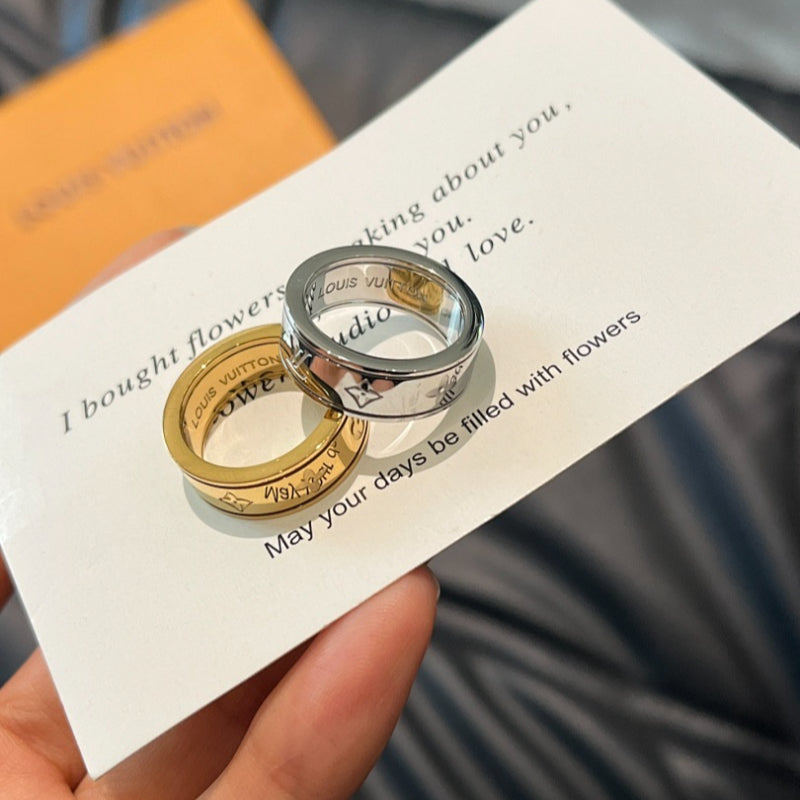 J154  Men's and women's titanium steel ring jewelry