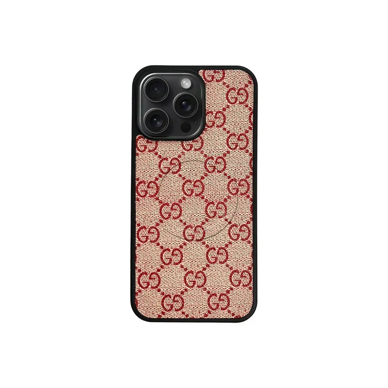 GG Designer Monogram MagSafe Case for iPhone 12-18 Pro & Pro Max